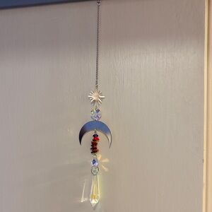 Silver and Red Crystal Sun Catcher